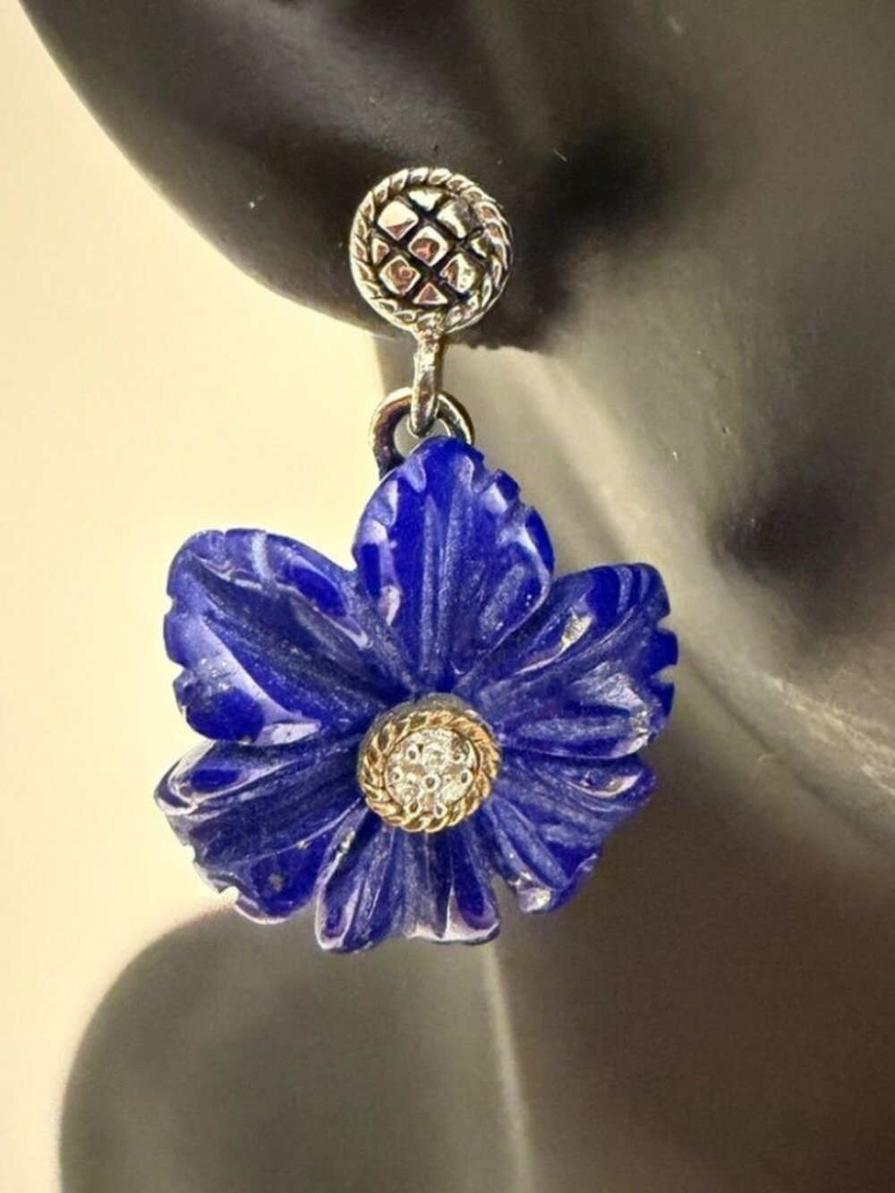 Andrea Candela 18k Blue Lapis Earrings